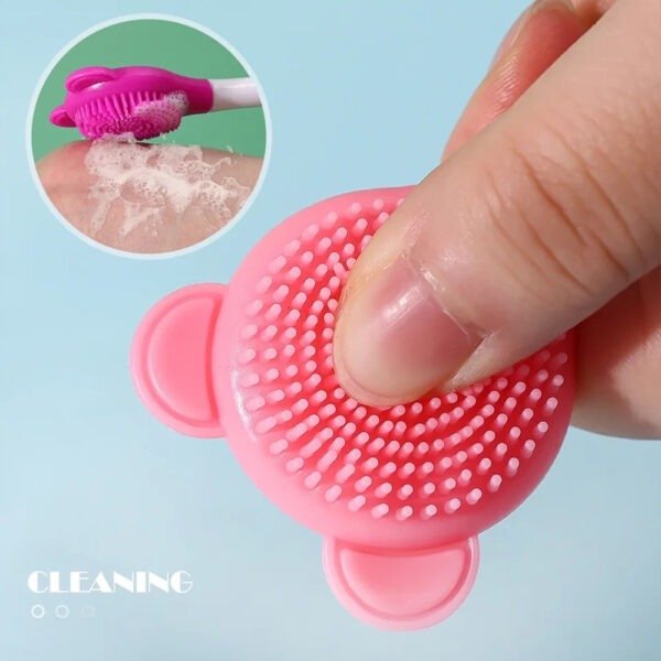 SILICONE MAKEUP REMOVAL SCRUBBER & FACE MASK APPLICATOR BRUSH - Image 4