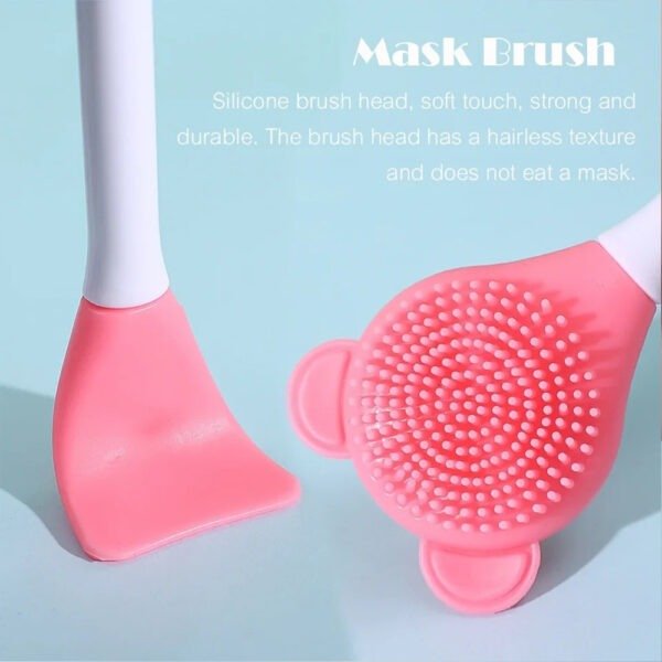 SILICONE MAKEUP REMOVAL SCRUBBER & FACE MASK APPLICATOR BRUSH - Image 3