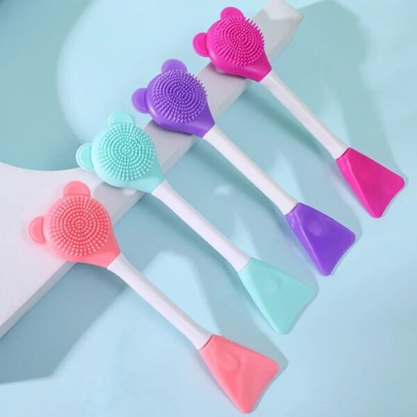 SILICONE MAKEUP REMOVAL SCRUBBER & FACE MASK APPLICATOR BRUSH - Image 2