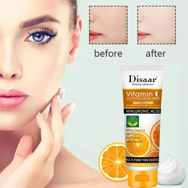 DISAAR VITAMIN C & HYALURONIC ACID FACIAL WASH - Image 2