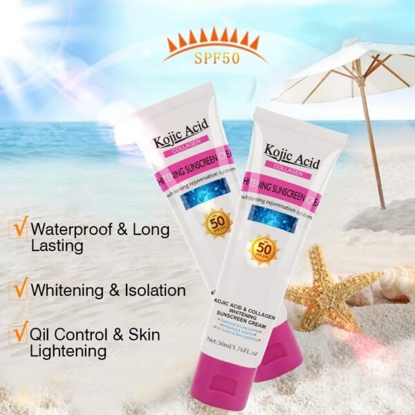 KOJIC ACID & COLLAGEN WHITENING SUNSCREEN CREAM - Image 4