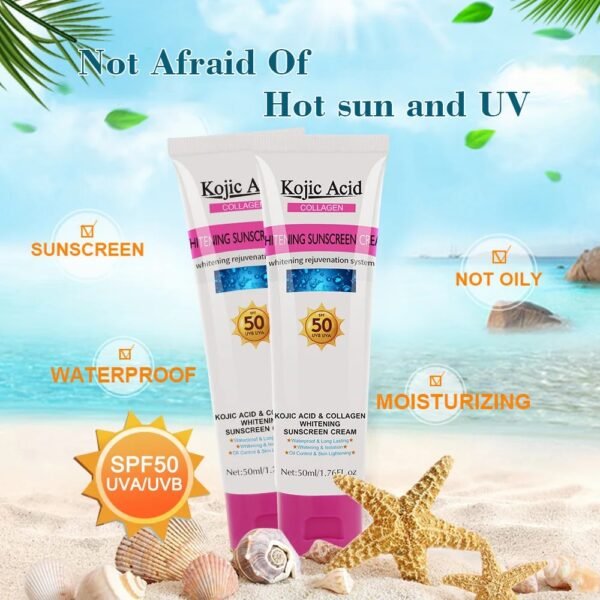 KOJIC ACID & COLLAGEN WHITENING SUNSCREEN CREAM - Image 5