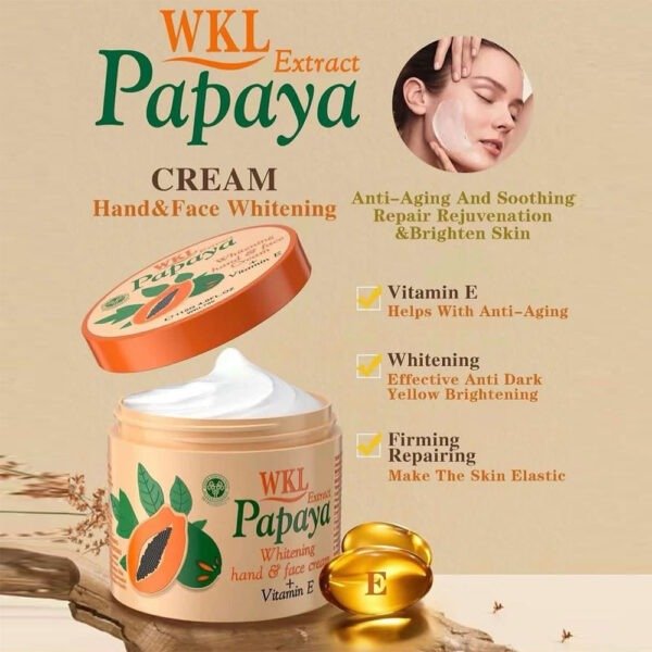 WKL PAPAYA WHITENING FACE CREAM - Image 4