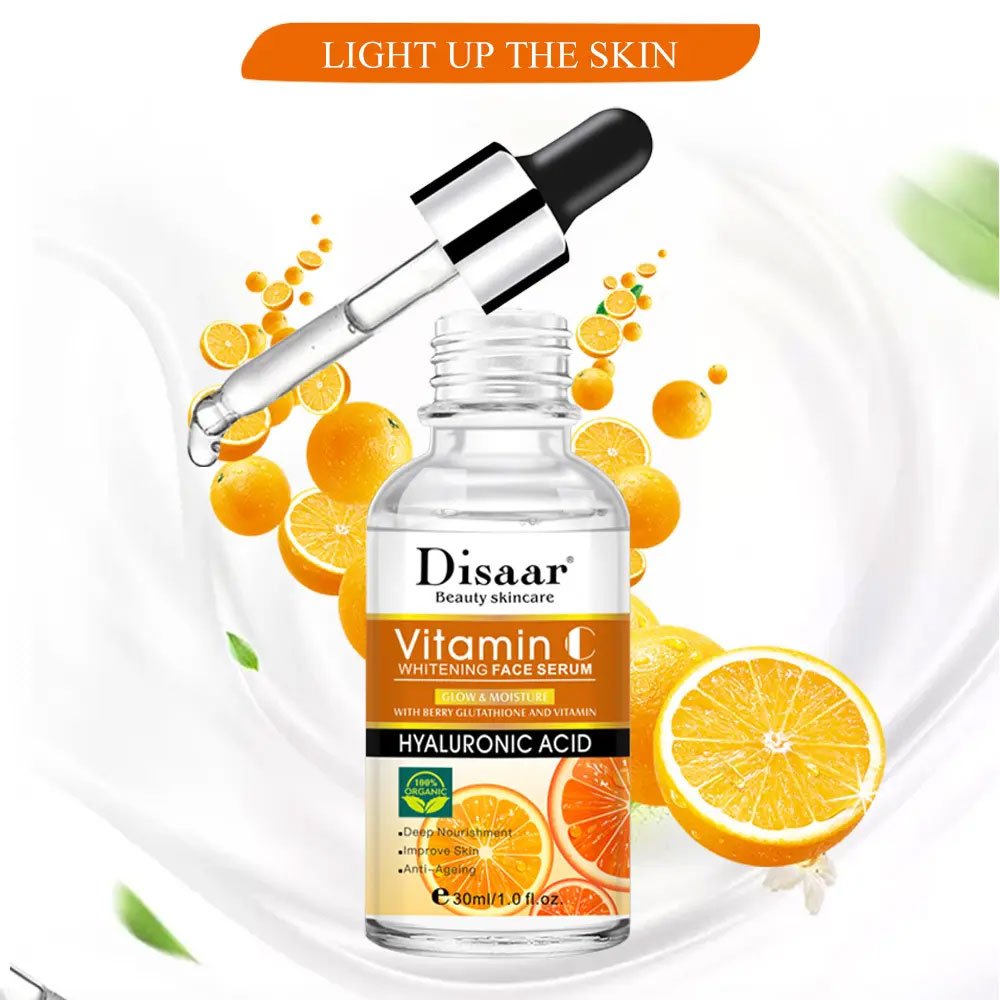 DISAAR VITAMIN C WITHENING FACE SERUM SHINYSKINOO Beauty Personal 