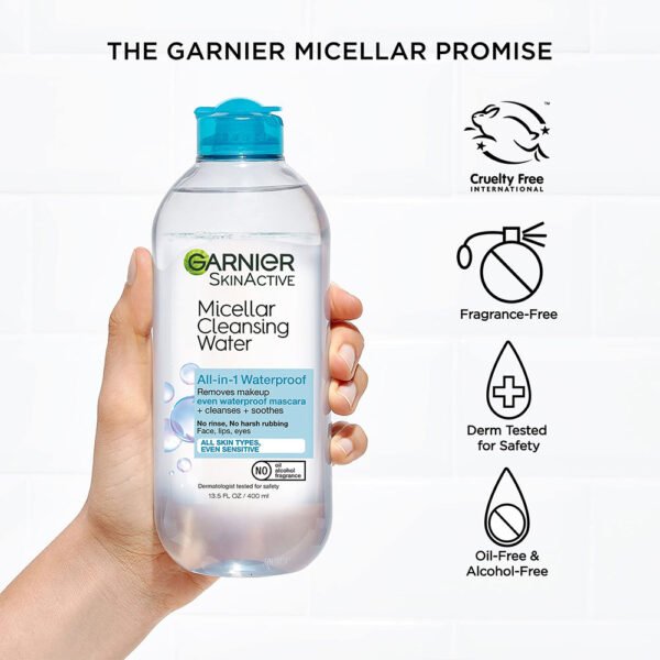 GARNIER FAST CLEAR MICELLAR WATER WITH SALICYLIC ACID FOR ACNE PRONE SKIN 400ML - Image 7
