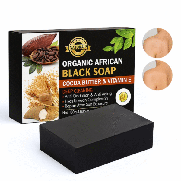 COCOA BUTTER & VITAMIN E BLACK SOAP - Image 2