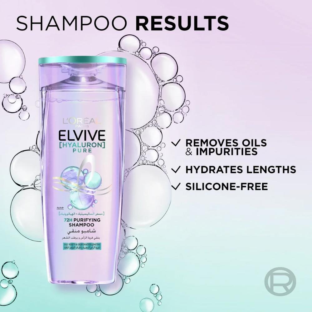 L'OREAL ELVIVE HYALURON PURE SHAMPOO - Image 3