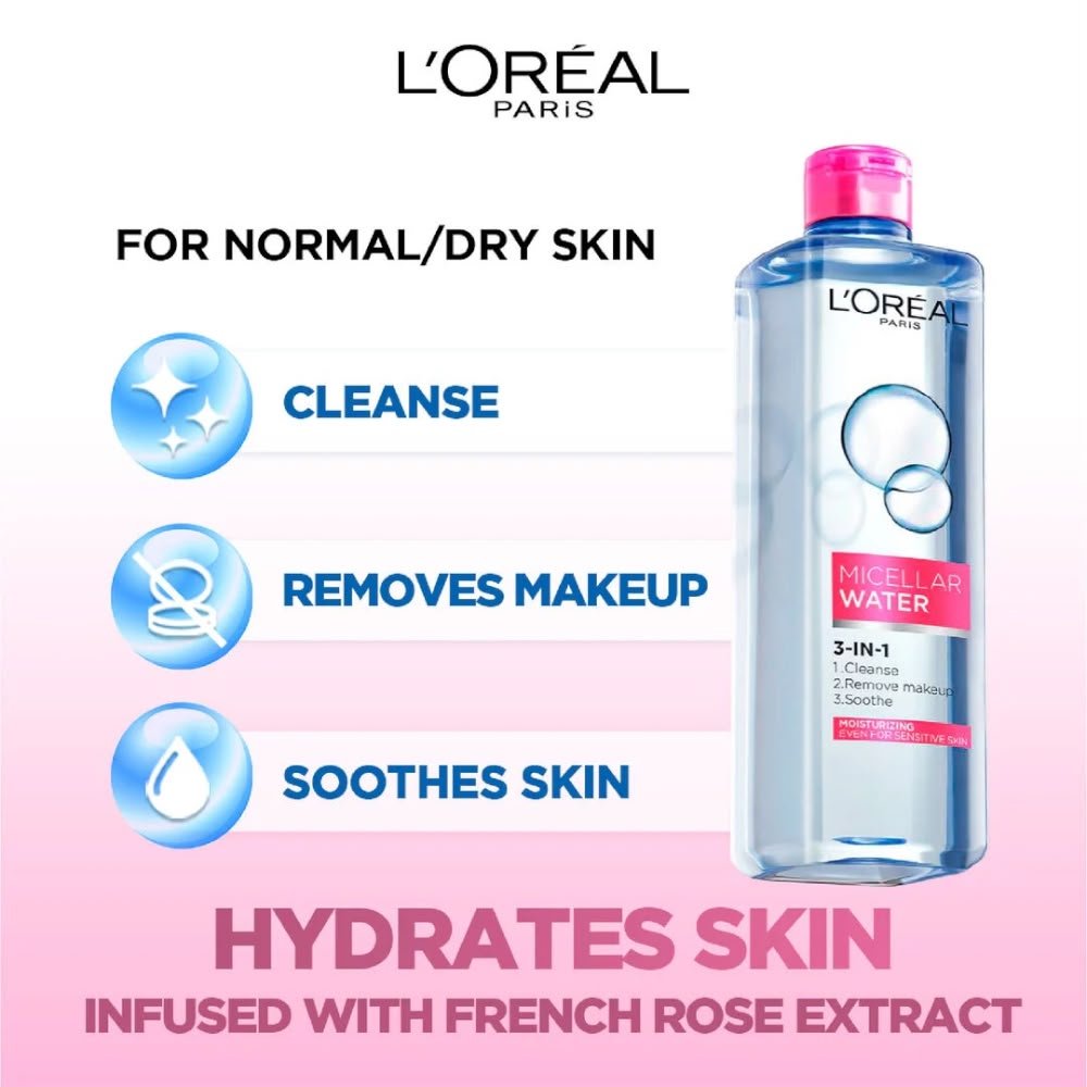 L'oreal Paris Micellar Water With Rose Extract - Image 3