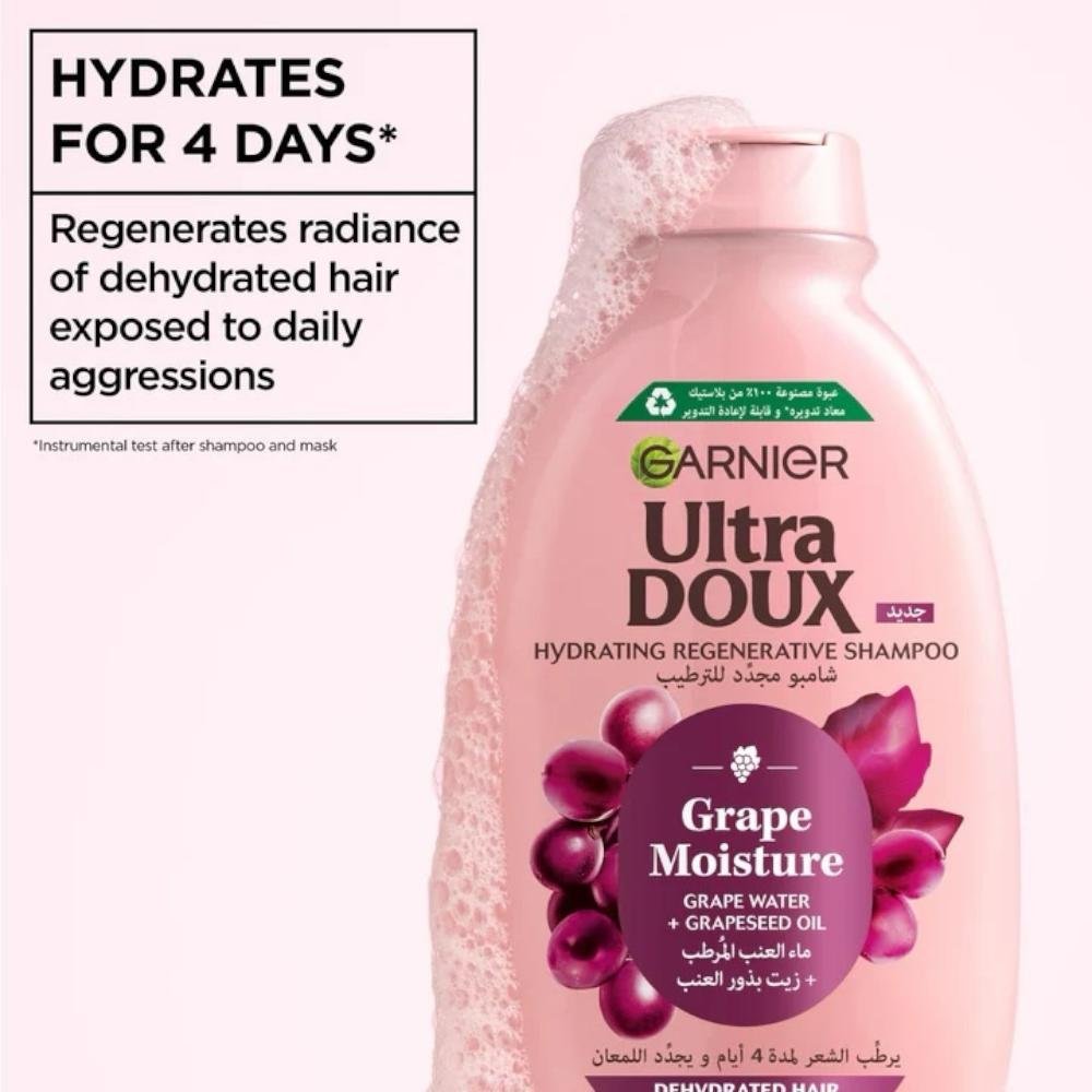 GARNIER ULTRA DOUX GRAPE MOISTURE HYDRATING SHAMPOO