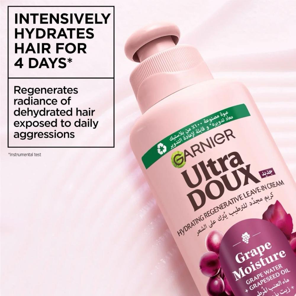 GARNIER ULTRA DOUX GRAPE MOISTURE HYDRATING LEAVE-IN CREAM