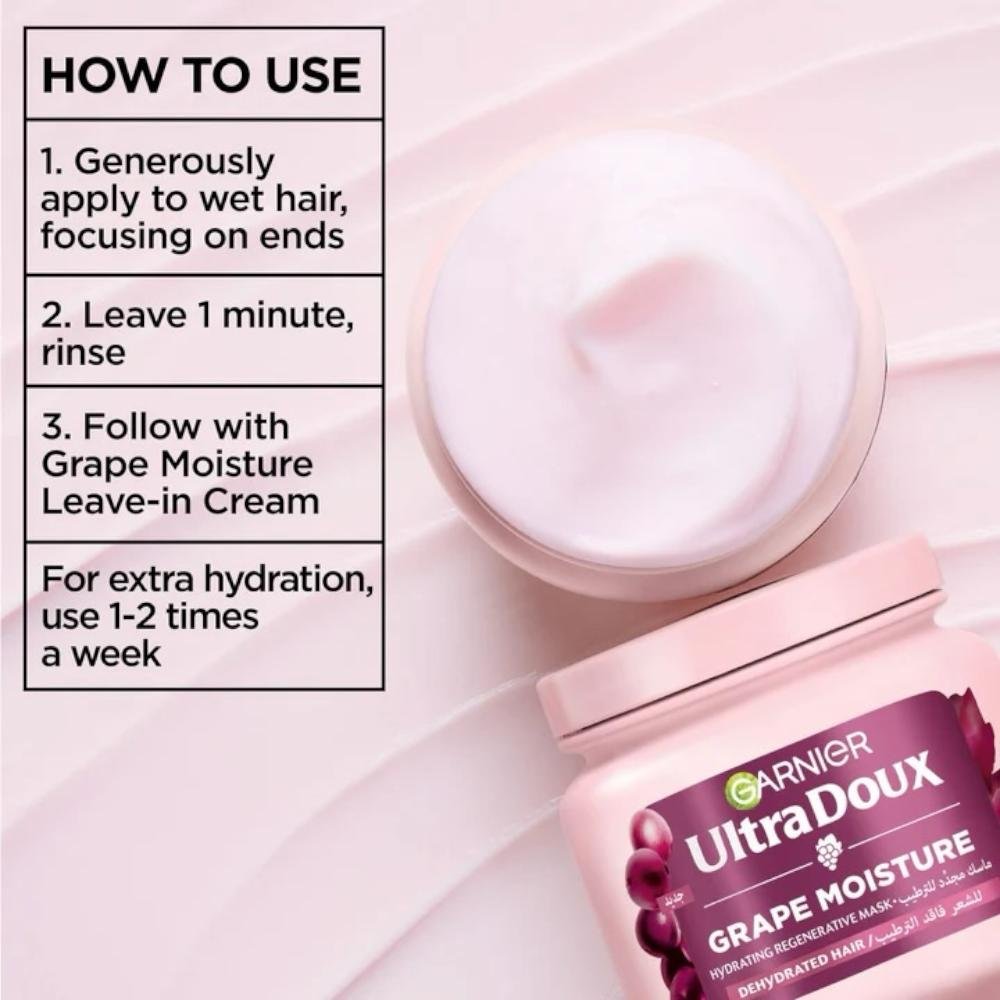 GARNIER ULTRA DOUX GRAPE MOISTURE HYDRATING MASK