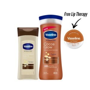 Vaseline Cocoa Body Oil +Vaseline Cocoa Body Lotion +FREE Vaseline Lip Therapy