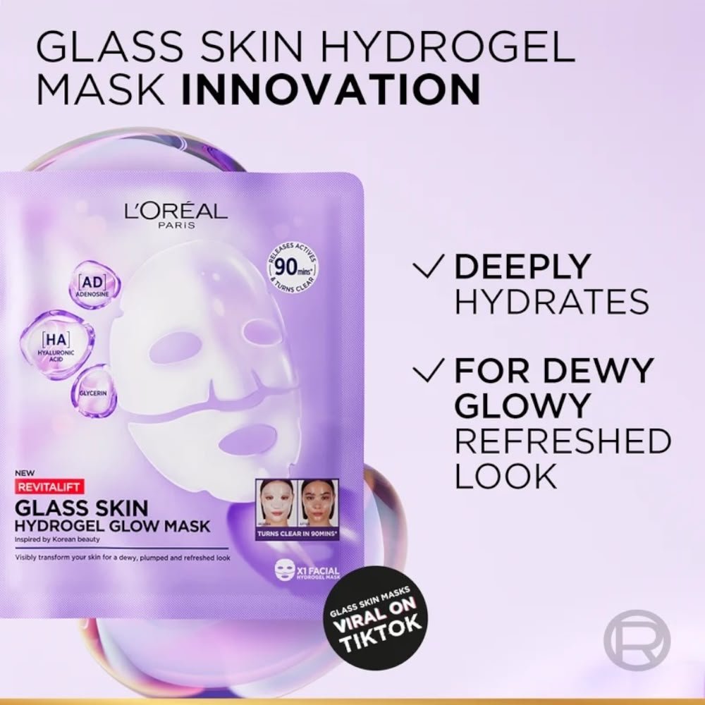 L’Oréal Paris Revitalift Glass Skin Hydrogel Glow Mask - Image 4