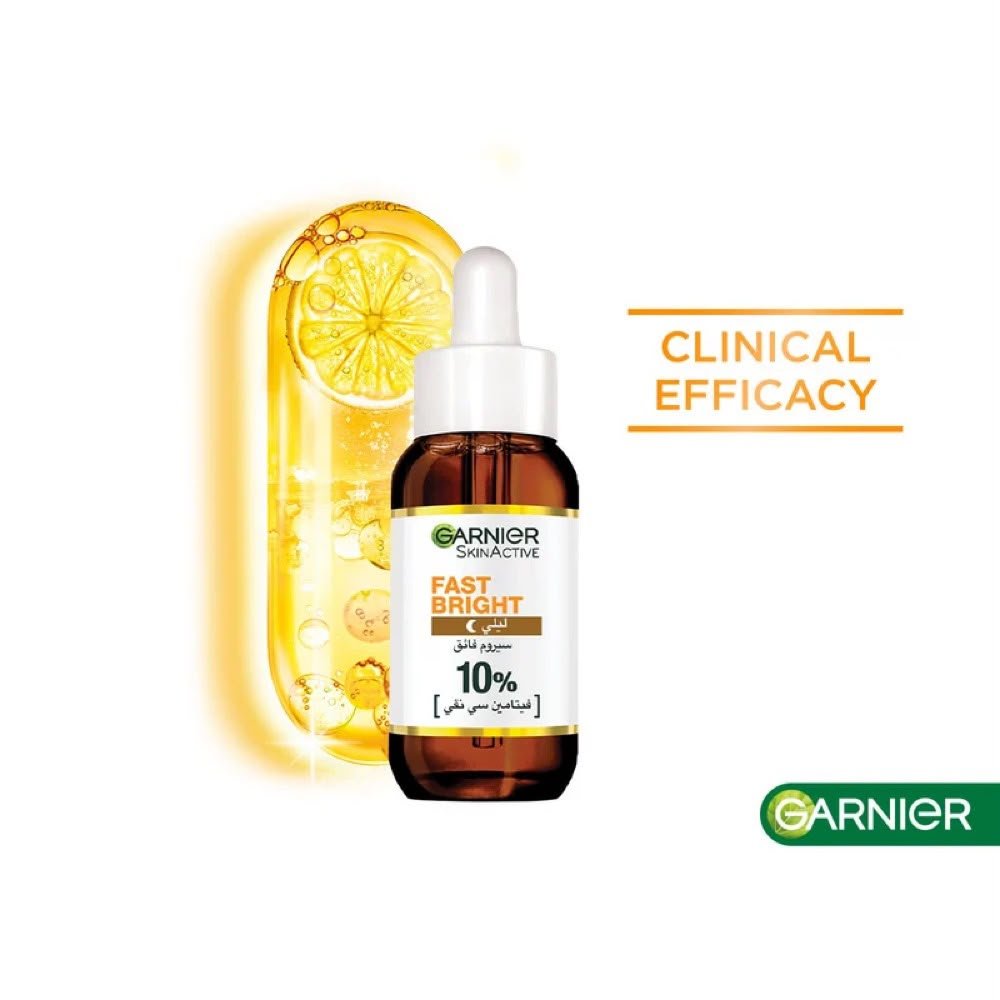 Garnier Fast Bright 10% Pure Vitamin C Brightening Overnight Serum - Image 3