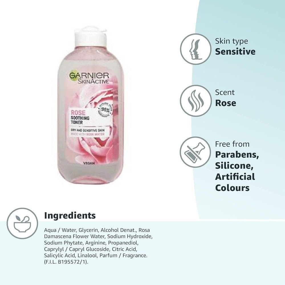 Garnier Natural Rose Soothing Botanical Toner - Image 2