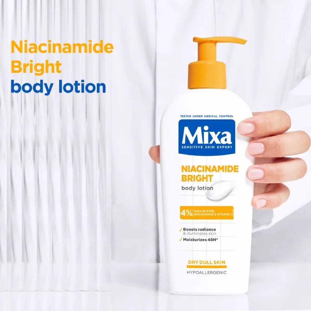 Mixa Niacinamide Bright Body Lotion For Dry & Dull Skin - Image 2
