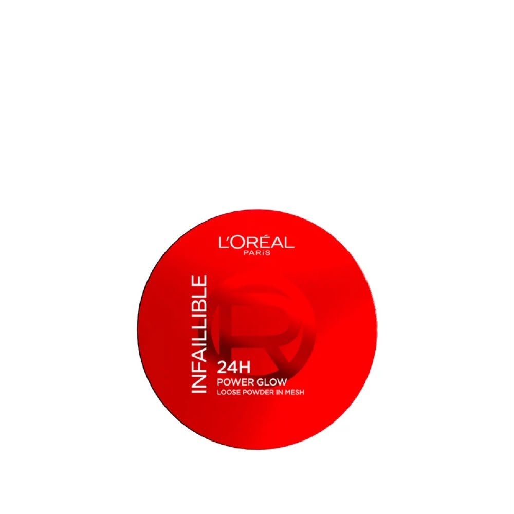 L’Oréal Paris Infallible 24H Power Glow Loose Powder in Mesh, Pore Blurring, Radiant Glow, and Hydrating Formula