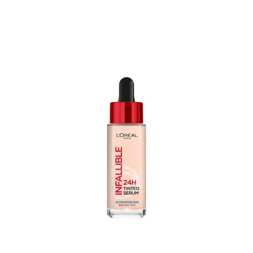 L'Oréal Paris Infallible 24H Tinted Serum With 1% Hyaluronic Acid For Radiant Hydrated Skin, Light To Medium Coverage, 30ml
