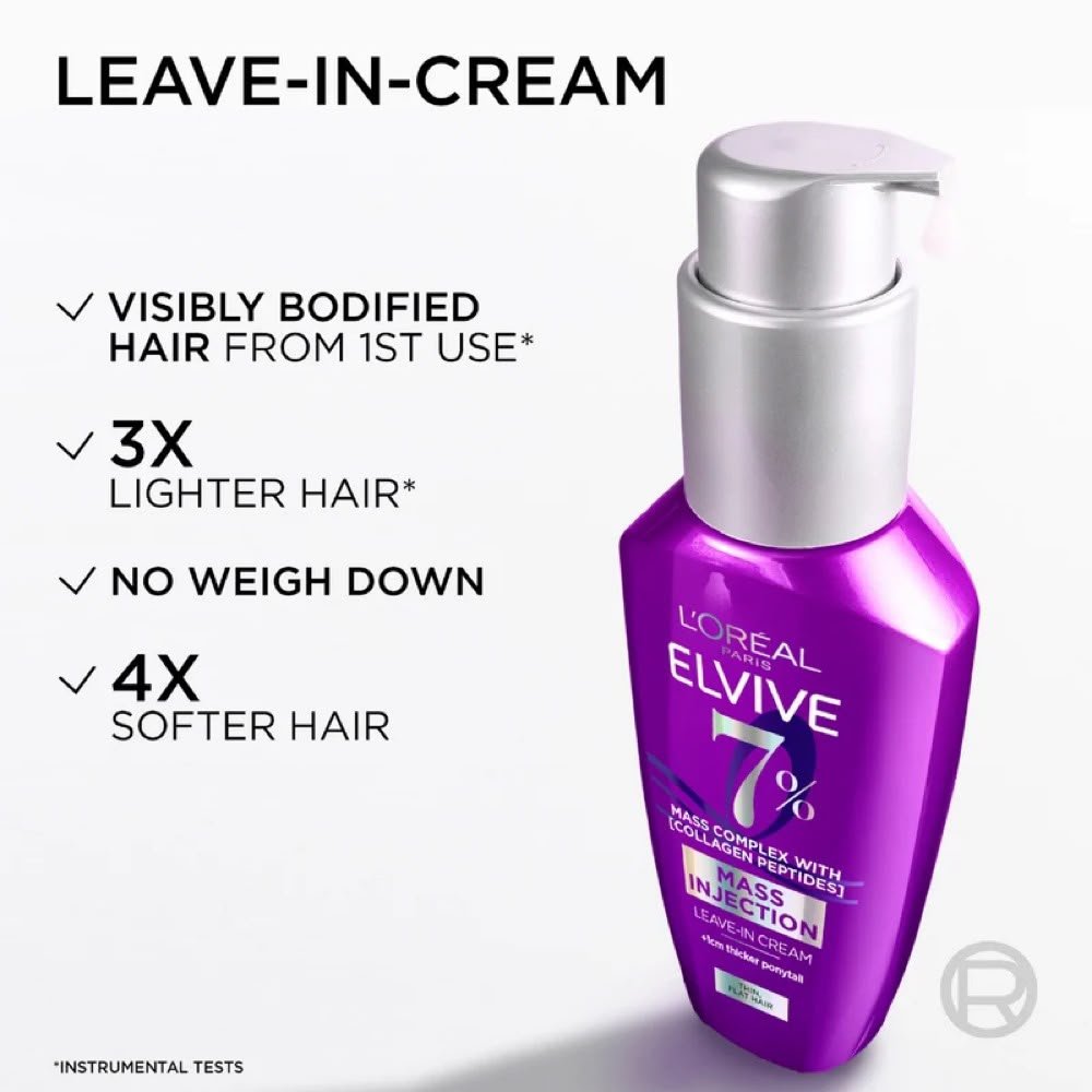 L'Oréal Paris Elvive Collagen Peptides Lifter Hair Leave In Cream Serum - Image 6